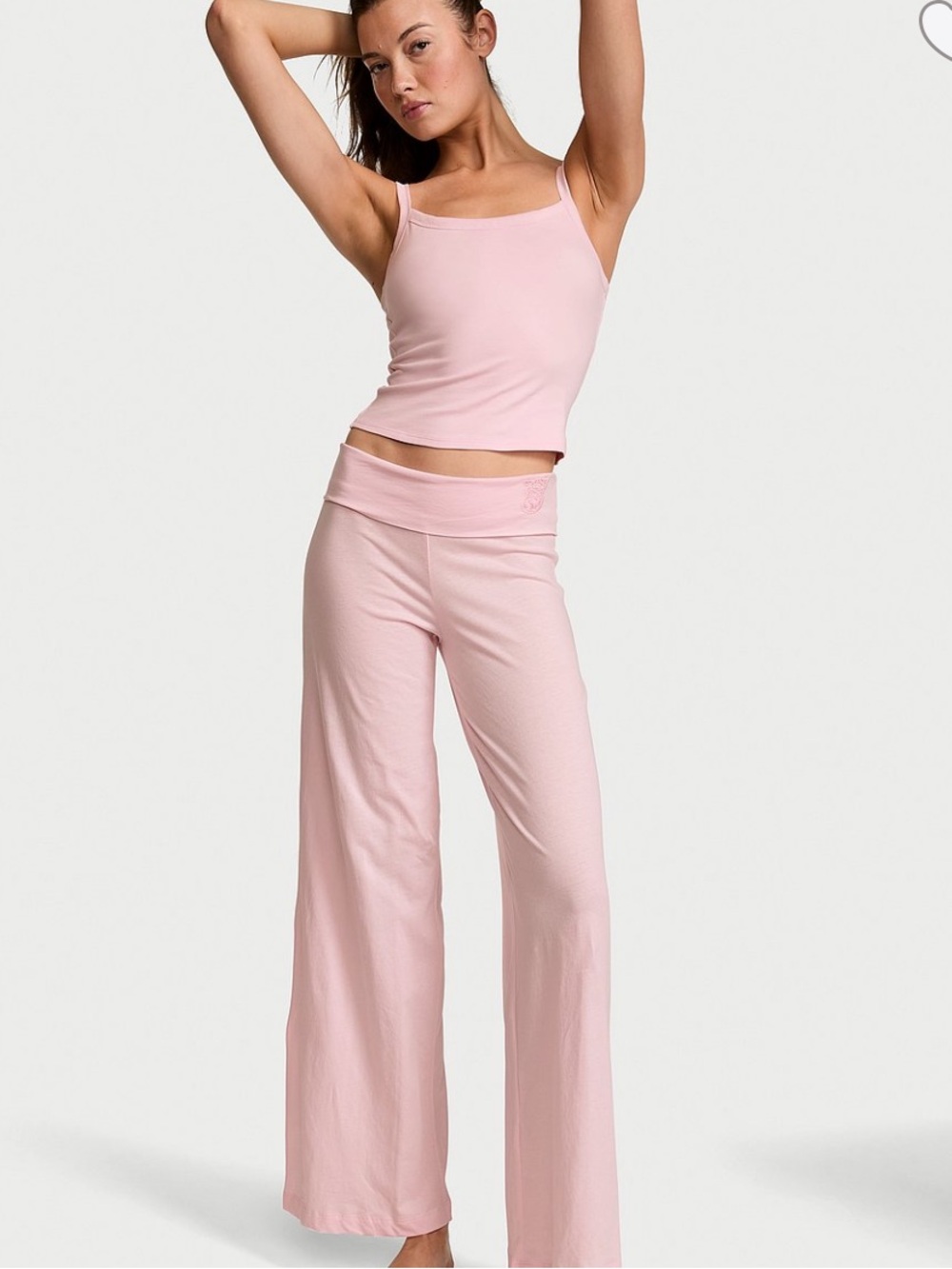 Victoria's Secret Light Pink Tank & Wide-Leg Pants Set - Picture 4 of 4